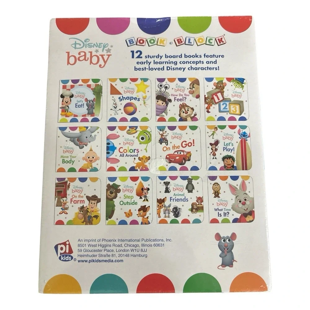 Disney Baby: 12 Board Books by PI Kids  - Ages 10 Months+ - Carry Handle